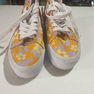 Floral High-Top Sneakers